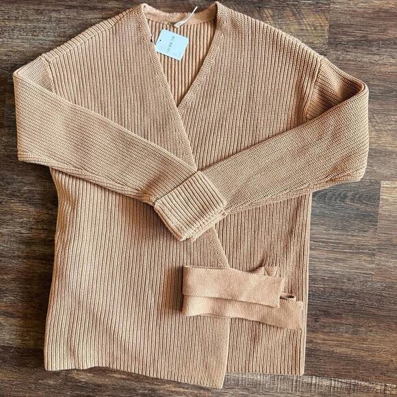 Free People Sweaters - Free People Belted‎ Knit Wrap Sweater - Size Small (NWT)